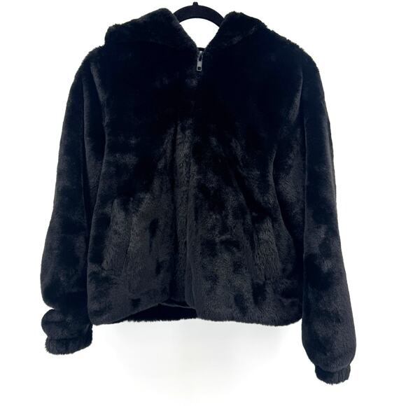 Apparis Chelsea Hooded Faux Fur Coat Womens XS NWT Zip Up Jacket Extra Small - Picture 2 of 10